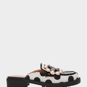 BARTON WHITE/BLACK POLKA DOT